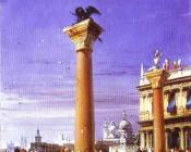 理查德帕克斯伯宁顿 - St Mark's Column in Venice